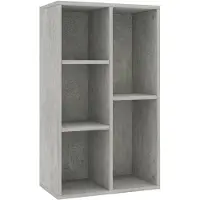 vidaXL Bibliothèque/Buffet Gris béton 50x25x80 cm Bois d’ingénierie