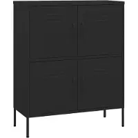 vidaXL Armoire de rangement Noir 80x35x101,5 cm Acier