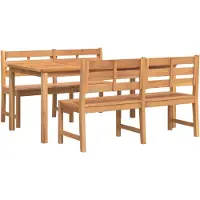 vidaXL Ensemble de jardin 3 pièces en teck massif