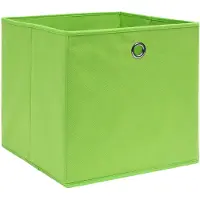 vidaXL Boîtes de rangement 10 pcs. Non tissé 28x28x28 cm Vert