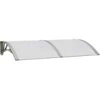 vidaXL Auvent de porte Gris 150x75 cm Polycarbonate