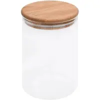 vidaXL Bocaux à provisions avec couvercle en bambou 4 pcs. 800 ml