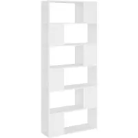 vidaXL Bibliothèque/Séparateur de pièce Blanc Bois d'ingénierie