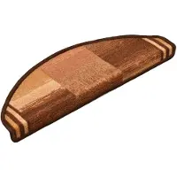 vidaXL Tapis d'escalier autocollants 15 pcs Marron 65x21x4 cm