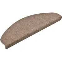 vidaXL Tapis d'escalier auto-adhésifs 10 pièces 65 x 21 x 4 cm Beige Demi-rond Grand