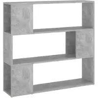 Super Merchant Bibliothèque/Séparateur de pièce Gris béton 100x24x94 cm