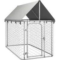 vidaXL Chenil d'extérieur avec toit 200x100x150 cm