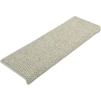 vidaXL Tapis d'escalier autocollants aspect sisal 15 pcs 65x21x4 cm