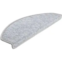 vidaXL Tapis d'escalier 10 pièces 65 x 24 x 4 cm Gris clair Demi-rond Grand