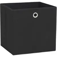 vidaXL Boîtes de rangement 10 pcs. Non tissé 28x28x28 cm Noir