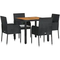 vidaXL Salon de jardin avec coussins en poly rotin Ensemble de jardin en poly rotin