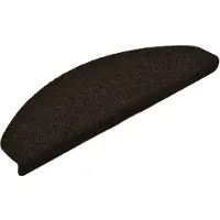 vidaXL Tapis d'escalier auto-adhésifs 15 pièces 65 x 21 x 4 cm Marron foncé Demi-rond Grand