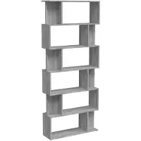vidaXL Bibliothèque/Cloison Sonoma gris 80x24x192 cm Bois d'ingénierie