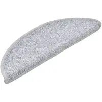 vidaXL Tapis d'escalier 15 pcs Gris clair 56x17x3 cm
