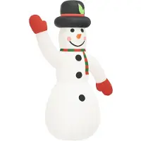 vidaXL Bonhomme de neige gonflable avec LED Décoration de Noël