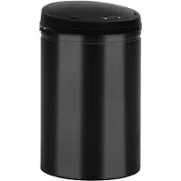 vidaXL Poubelle automatique à capteur 30 L acier carbone noir