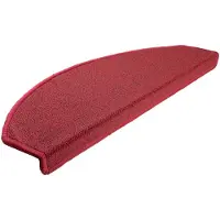 vidaXL Tapis d'escalier 15 pièces 65 x 24 x 4 cm Rouge Demi-rond Grand