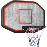 vidaXL Basketball Board 109x71x3 cm Polyethylenschwarz