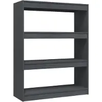vidaXL Bibliothèque/Séparateur de pièce Gris 100x30x103 cm Pin massif