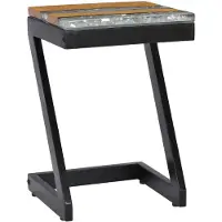 vidaXL Table basse 30x30x50 cm Bois de teck massif et polyrésine
