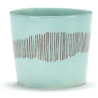 Serax Feast Tasse à Espresso - Lot de 4 Azure|Red Stripes