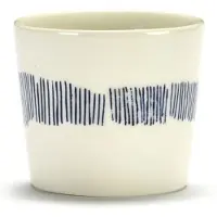 Serax Feast Tasse à Espresso - Lot de 4 White|Blue Stripes