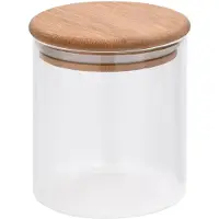 vidaXL -Aufbewahrungstöpfe mit Bambusdeckel 6 St 600 ml Glass