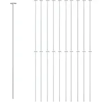 vidaXL Piquets pour plantes de jardin 20 pcs vert foncé 91 cm acier
