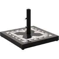 vidaXL Pied de parasol noir et blanc Carré 12 kg