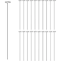 vidaXL Piquets pour plantes de jardin 20 pcs vert foncé 61 cm acier
