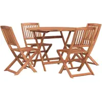 vidaXL Ensemble de jardin 5 pièces en bois massif d'acacia