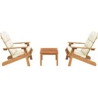 vidaXL Ensemble de salon de jardin 3 pièces Adirondack bois massif acacia