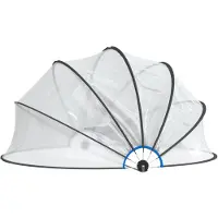 vidaXL Dôme de piscine rond 406x203 cm PVC