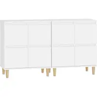 vidaXL Sideboards 2 pcs. Blanc 60x35x70 cm Bois composite