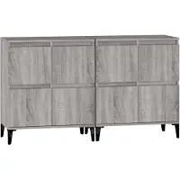 vidaXL Sideboards 2 pcs. Gris Sonoma 60x35x70 cm Bois composite