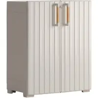 Keter Armoire Basse 80 X 45 X H98 Cm Beige - Groove -