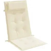 vidaXL Coussins de chaise à dossier haut lot de 4 crème tissu oxford