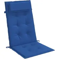vidaXL Coussins de chaise à dossier haut lot de 6 bleu royal