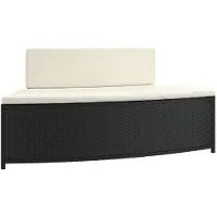 vidaXL Bancs de spa avec supports 2 pcs. noir poly-rotin