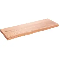 vidaXL Étagère murale marron clair bois chêne massif traité