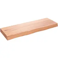vidaXL Étagère murale marron clair bois chêne massif traité
