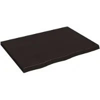 vidaXL Étagère murale marron foncé bois chêne massif traité