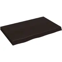 vidaXL Étagère murale marron foncé bois chêne massif traité