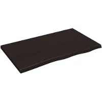 vidaXL Étagère murale marron foncé bois chêne massif traité