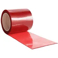 Super Merchant Rideau de porte rouge 200 mmx1,6 mm 10 m PVC