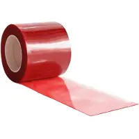 vidaXL Rideau de porte rouge 200 mmx1,6 mm 25 m PVC