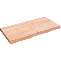 vidaXL Étagère murale marron clair bois chêne massif traité