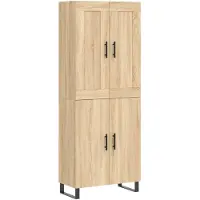 vidaXL Highboard chêne Sonoma 69,5x34x180 cm Matériau dérivé du bois