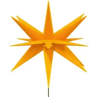 vidaXL Étoiles de Noël LED 3 pièces avec piquet de terre Pliable jaune 35 cm