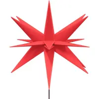 vidaXL Étoiles de Noël LED 3 pièces avec piquet de terre Pliable Rouge 57 cm